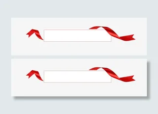 标题框丝带免抠