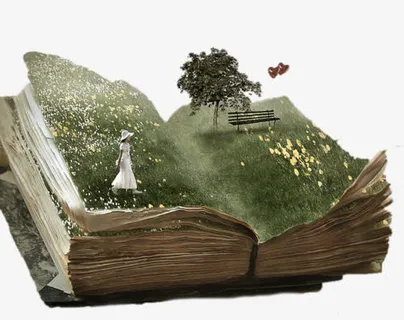 翻开的书本免抠