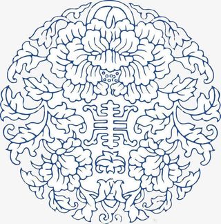 古风花纹免抠