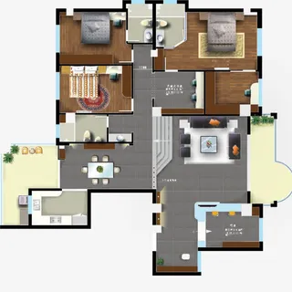 房间装饰平面图免抠