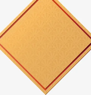 黄色中国风花纹福字免抠