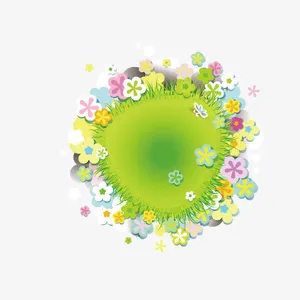 绿色 花卉 春天 海报bann免抠