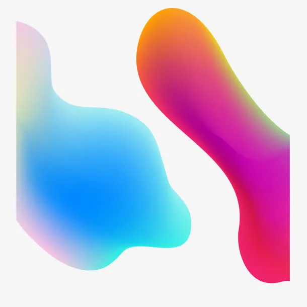 迷幻流体渐变素材免抠