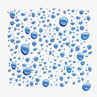矢量散落的静态水珠水泡免抠