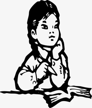 革命时期的海报小女孩素材免抠