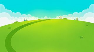 手绘卡通云彩草地免抠