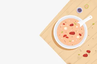 腊八节扁平腊八粥装饰免抠