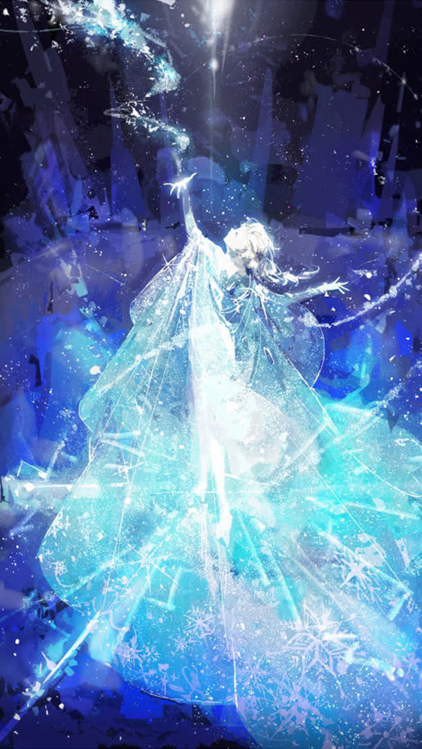 女孩优雅星空放飞免抠
