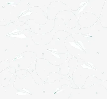 线条纸飞机免抠