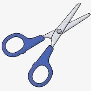 卡通蓝色剪刀免抠