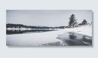 淘宝羽绒服冬季雪景背景banner高清