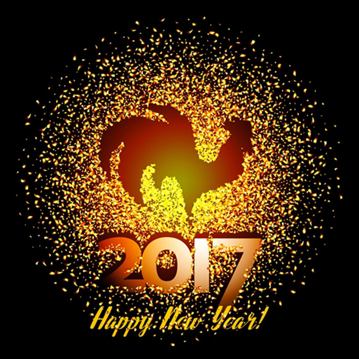 鸡年2017新年背景素材高清