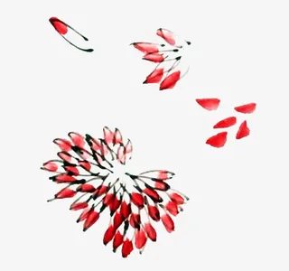 手绘水墨墨菊图片素材免抠