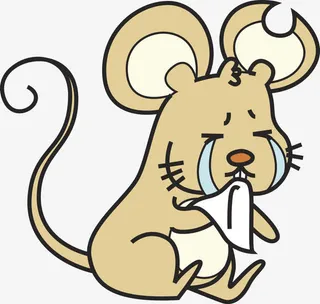 擦着眼泪的老鼠免抠