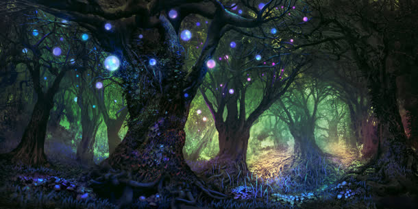 神秘魔幻森林光效免抠
