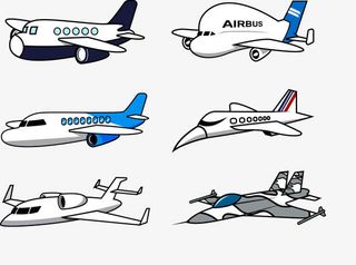 矢量图白色飞机免抠