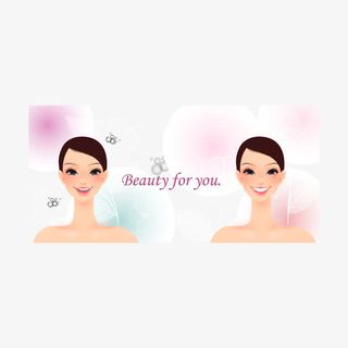 手绘图案时尚女性免抠