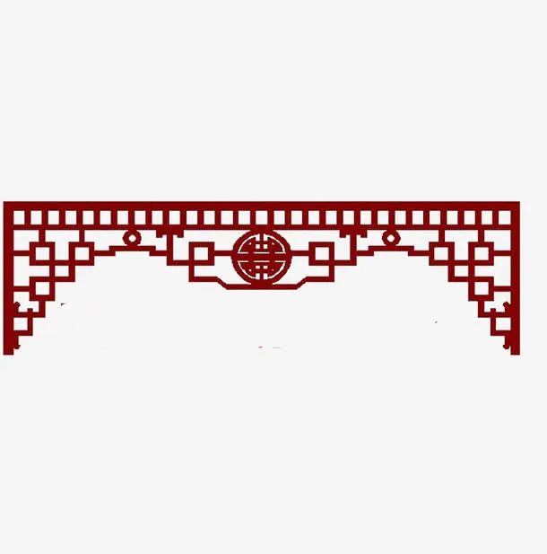 中国风门楣装饰元素免抠