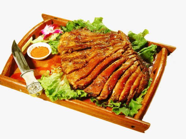 特色美食烤羊排免抠