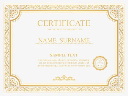 证书边框矢量免抠