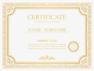 证书边框矢量免抠