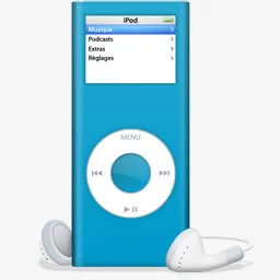 iPod纳米蓝色肖像免抠