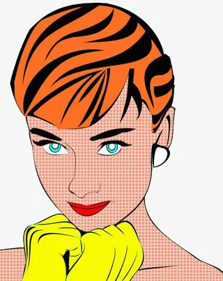 波普版奥黛丽赫本免抠