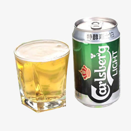一听一杯嘉士伯啤酒免抠
