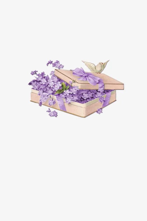 花礼盒装饰免抠