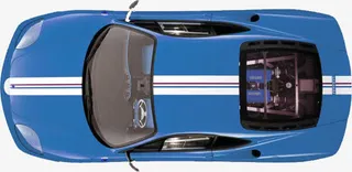 蓝色汽车平面图设计免抠