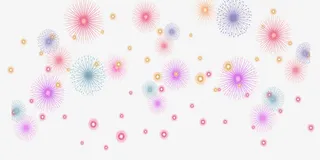 漂浮烟花霓虹免抠素材免抠