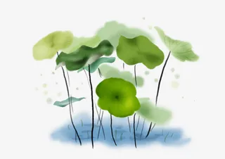 中国风手绘水墨风景山水徽派建筑 22免抠