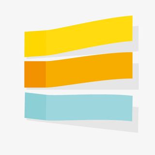 边框图标便签图片  彩色折纸标签免抠