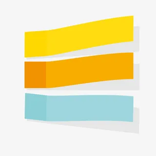 边框图标便签图片  彩色折纸标签免抠