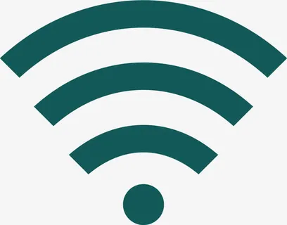 蓝色wifi信号格LOGO免抠