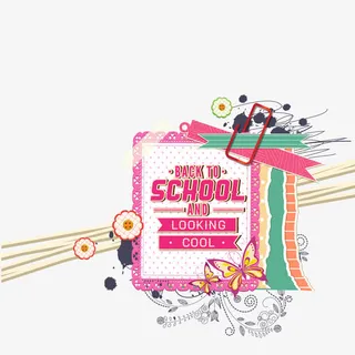 小清新开学季海报底纹免抠