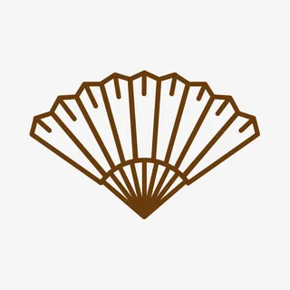手绘扇子折扇免抠