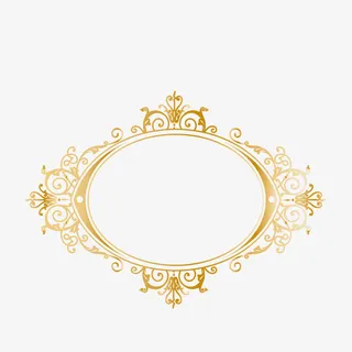 矢量图案素材金边边框免抠