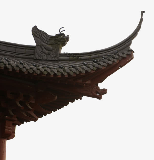 中国传统老式屋檐免抠