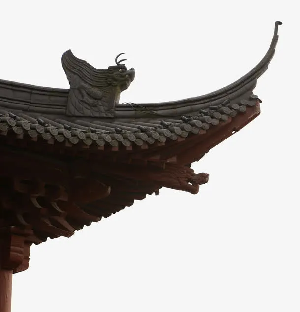 中国传统老式屋檐免抠