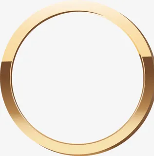 金属黄色圆环团队免抠
