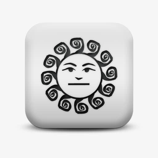 磨砂白广场图标自然奇迹表面自然免抠