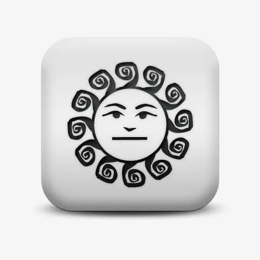 磨砂白广场图标自然奇迹表面自然免抠