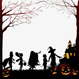 万圣节边框免抠