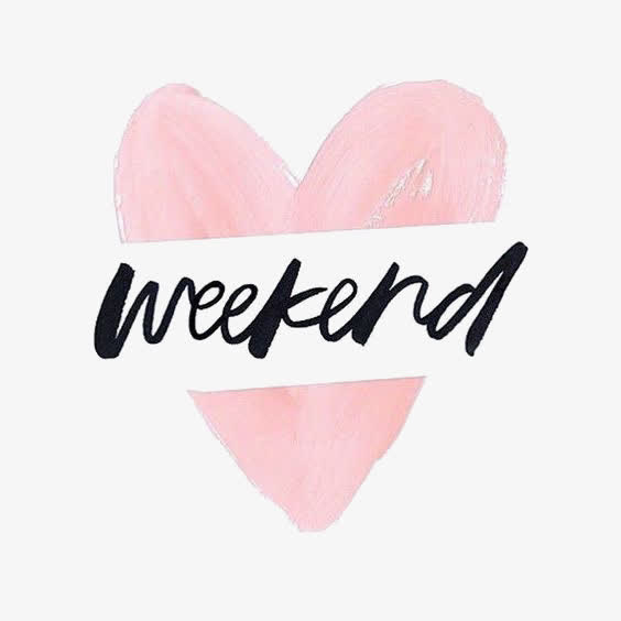 周末英文艺术字免抠