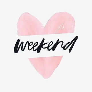 周末英文艺术字免抠