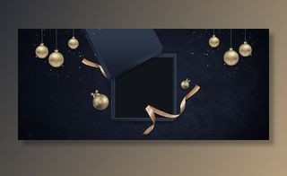 圣诞节奢华banner高清另类其他背景