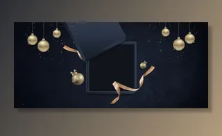 圣诞节奢华banner高清另类其他背景