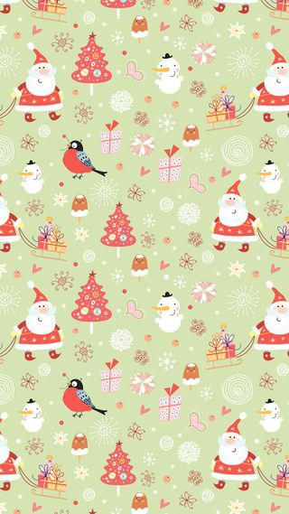 圣诞节小碎花可爱H5背景高清