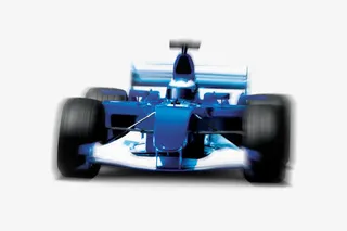 蓝色赛车免抠